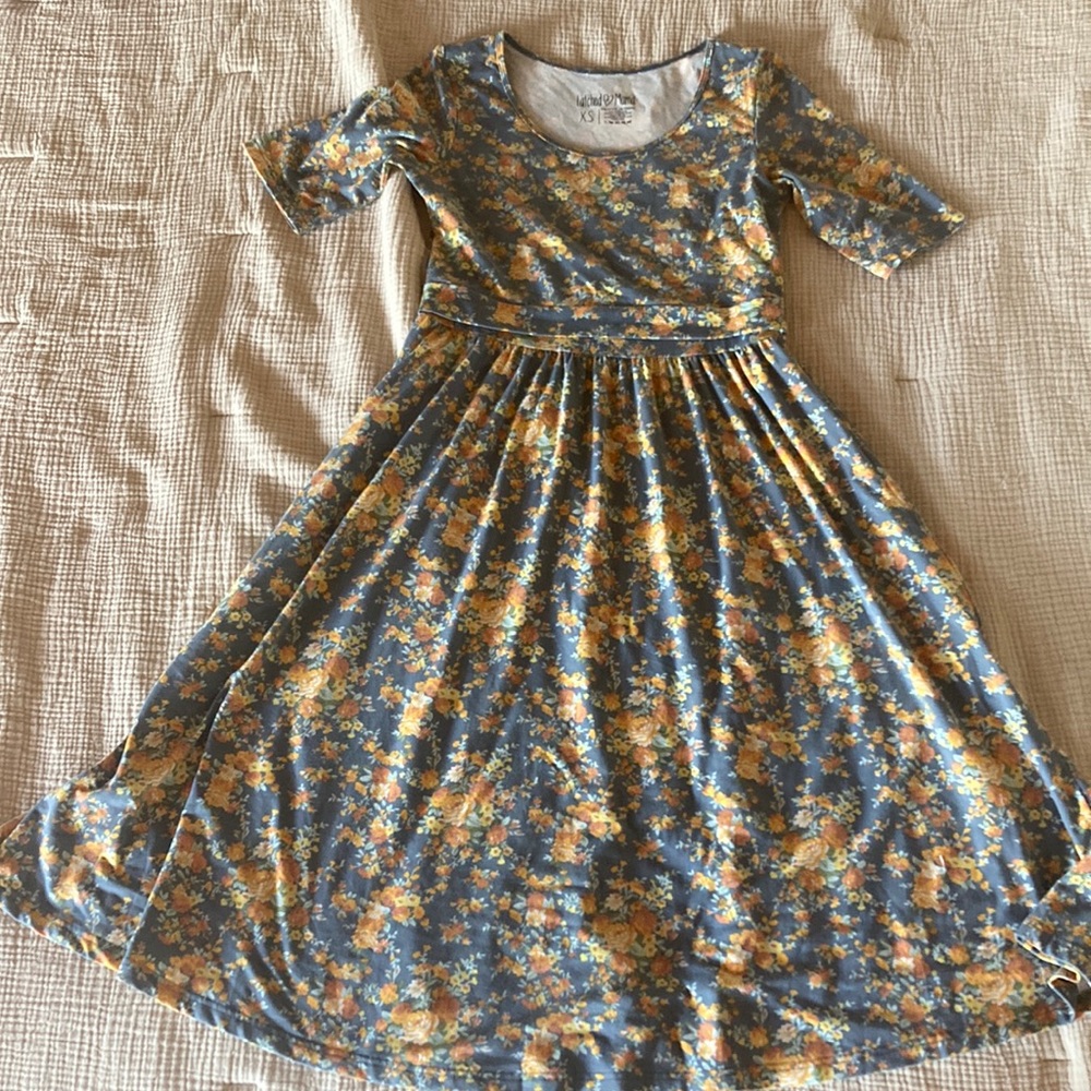 Latched mama cotton floral nursing dress